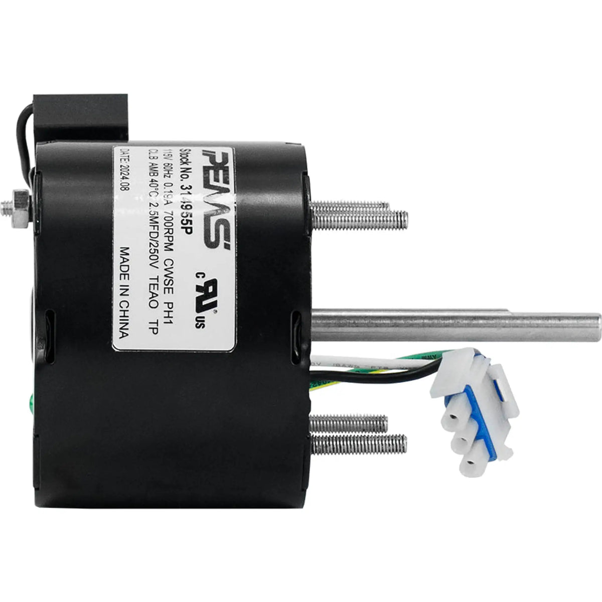 314955p - 5 W | 700 RPM | 115 V | 1 Ph | 3.3 in Dia | TEAO | CWSE | PSC | HVACR OEM Replacement | Cat 314955P | Model 314955P