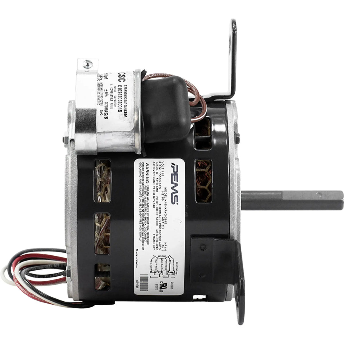 63748 - 1/6 HP | 1550 RPM | 115 V | 1 Ph | 42 Frame | OAO | CWSE | PSC | HVACR OEM Replacement | Cat 63748 | Model 63748