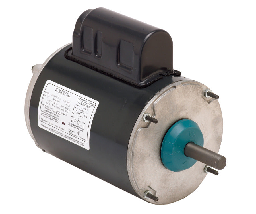 8102 US Motors / Nidec Poultry Fan Motor - 1/2 HP - 850 RPM - 115/230 V - TEAO