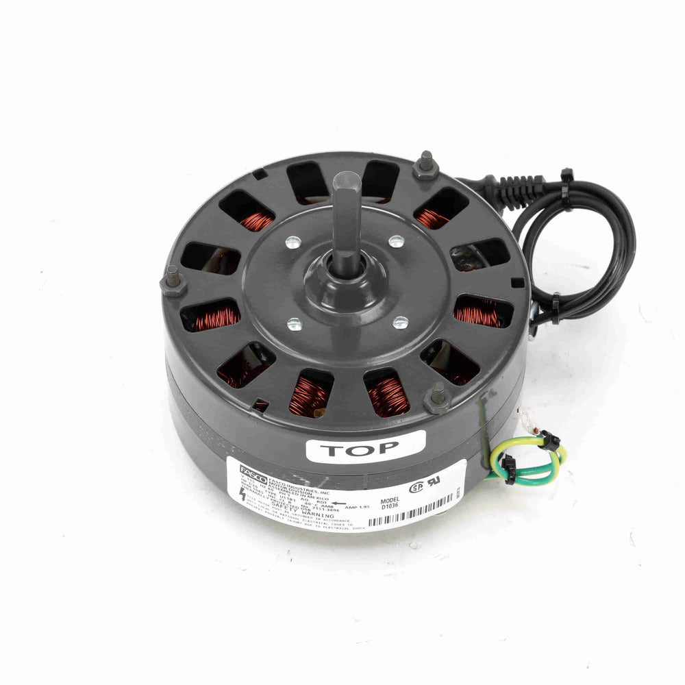d1037 - 1/20 HP | 1045 RPM | 115 V | 1 Ph | 42 Frame | OAO | CCWLE | PSC | HVACR Direct Drive Blower | Cat D1037 | Model D1037