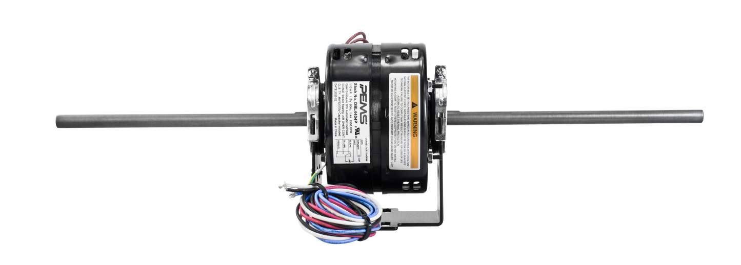 dbl4404p - 1/10 HP | 1550 RPM | 115 V | 1 Ph | 42 Frame | OAO | Dual Shaft | PSC | HVACR Fan Coil/Air Conditioner | Cat DBL4404P | Model DBL4404P