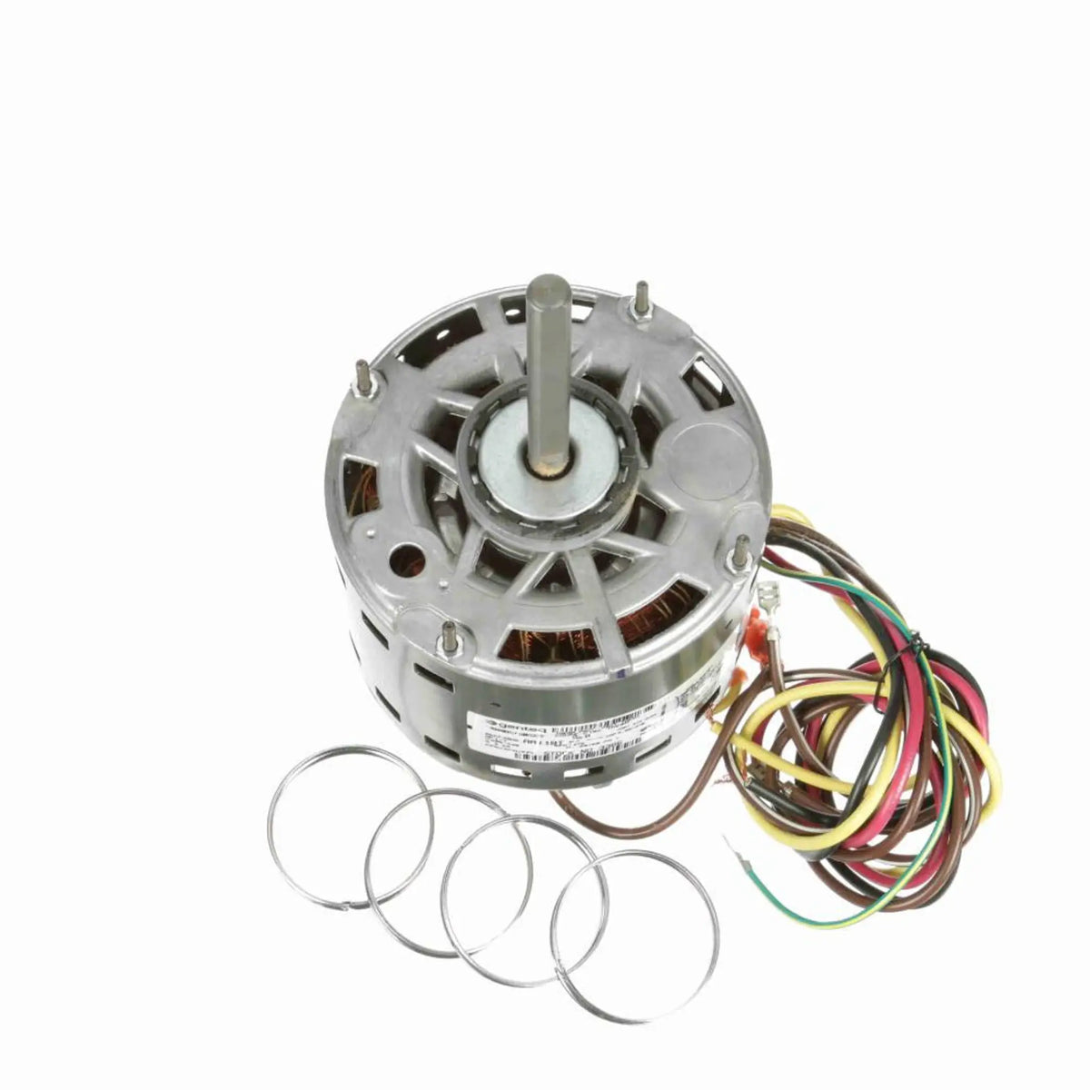 Genteq Fan and Blower Motor, 1/3 HP, 1 Ph, 60/50 Hz, 208-230 V, 1075 RPM, 2 Speed, 48 Frame, OPAO - 3386