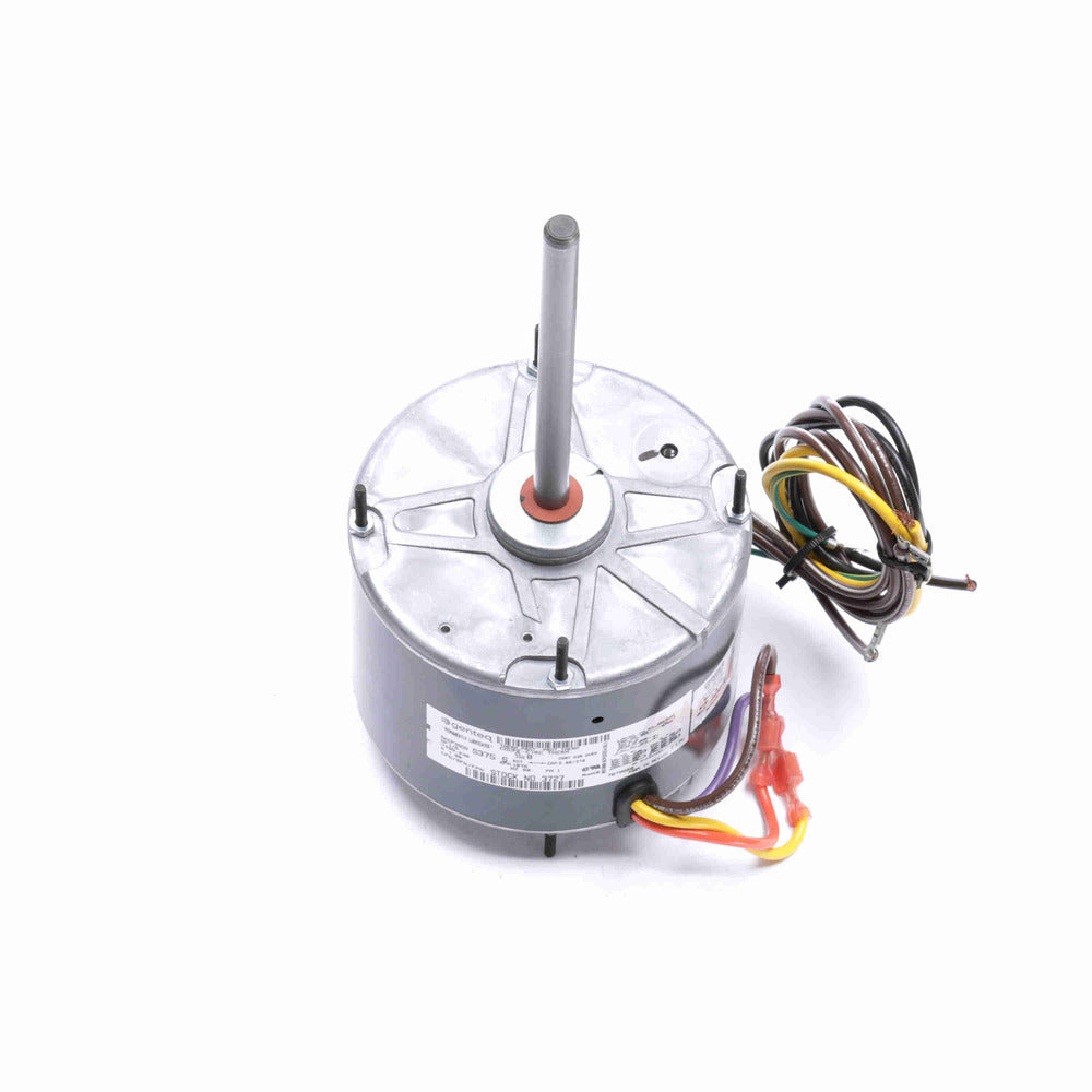 Genteq Condenser Fan Motor, 1/6 HP, 1 Ph, 60 Hz, 208-230 V, 1075 RPM, 1 Speed, 48 Frame, TEAO - 3727