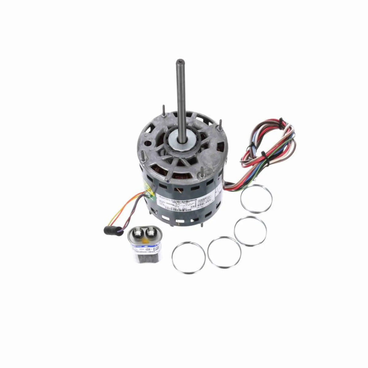 Genteq Fan and Blower Motor, 1/2 HP, 1 Ph, 60 Hz, 115 V, 1075 RPM, 3 Speed, 48 Frame, OAO - 3987