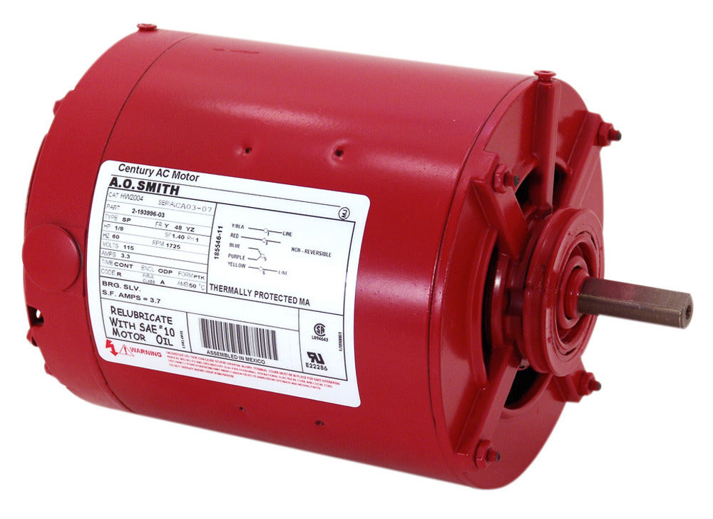 hw2004l - 1/8 HP | 1725 RPM | 115 V | 1 Ph | 48Z Frame | ODP | CWLE | Split Phase | Pump Circulator Pump | Cat HW2004L | Model HW2004L