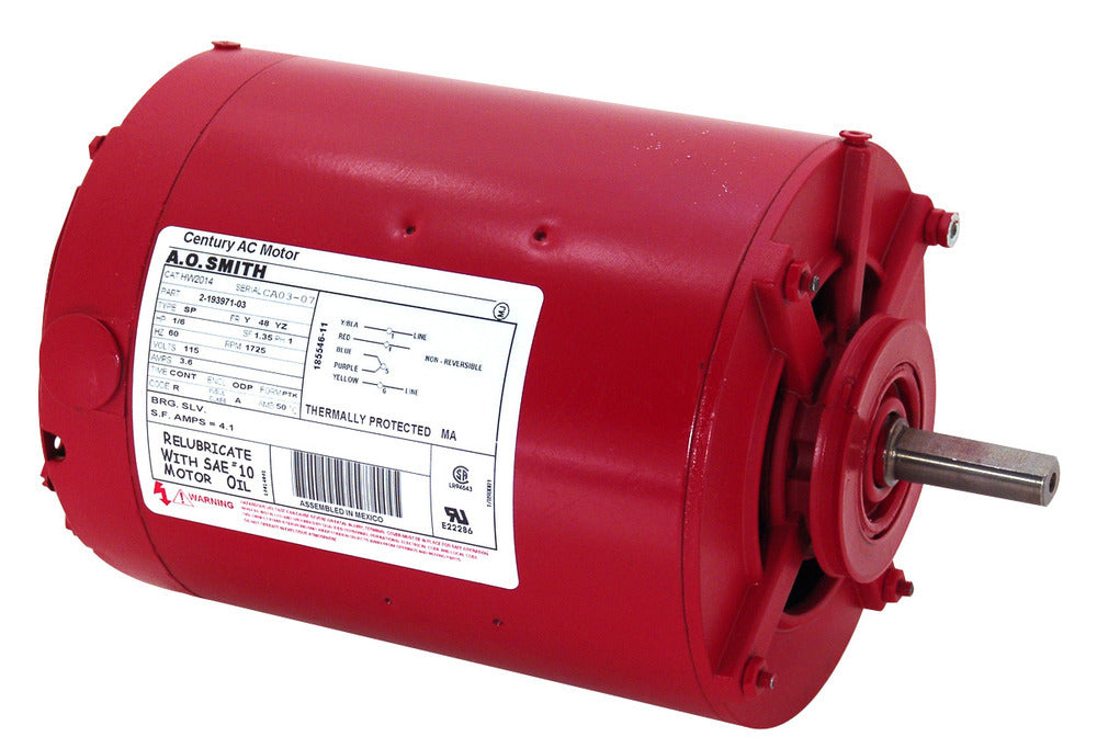 hw2014l - 1/6 HP | 1725 RPM | 115 V | 1 Ph | 48Z Frame | ODP | Reversible | Split Phase | Pump Circulator Pump | Cat HW2014L | Model HW2014L