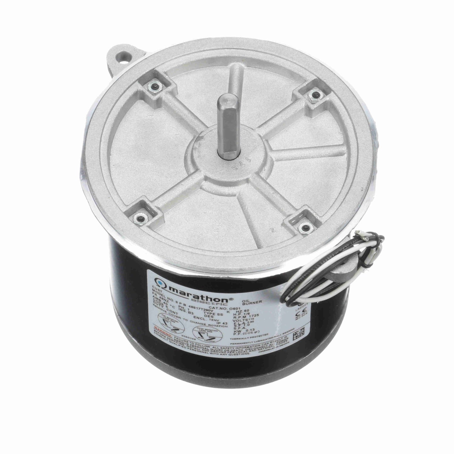 mo601 - 1/6 HP | 1725 RPM | 115 V | 1 Ph | 48NZ Frame | TENV | Reversible | Split Phase | HVACR Oil Burner | Cat O601