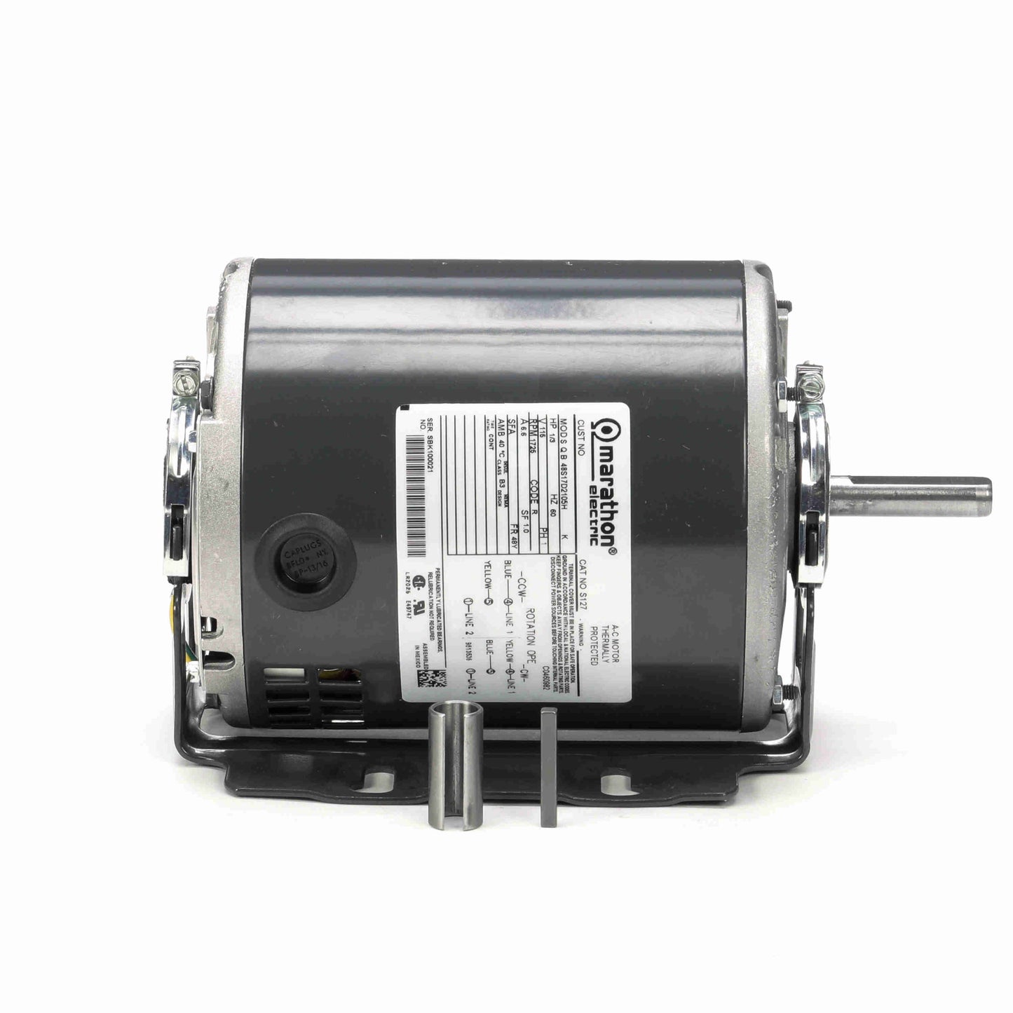ms127 - 1/3 HP | 1725 RPM | 115 V | 1 Ph | 48Y Frame | ODP | Reversible | Split Phase | General Purpose | Cat S127