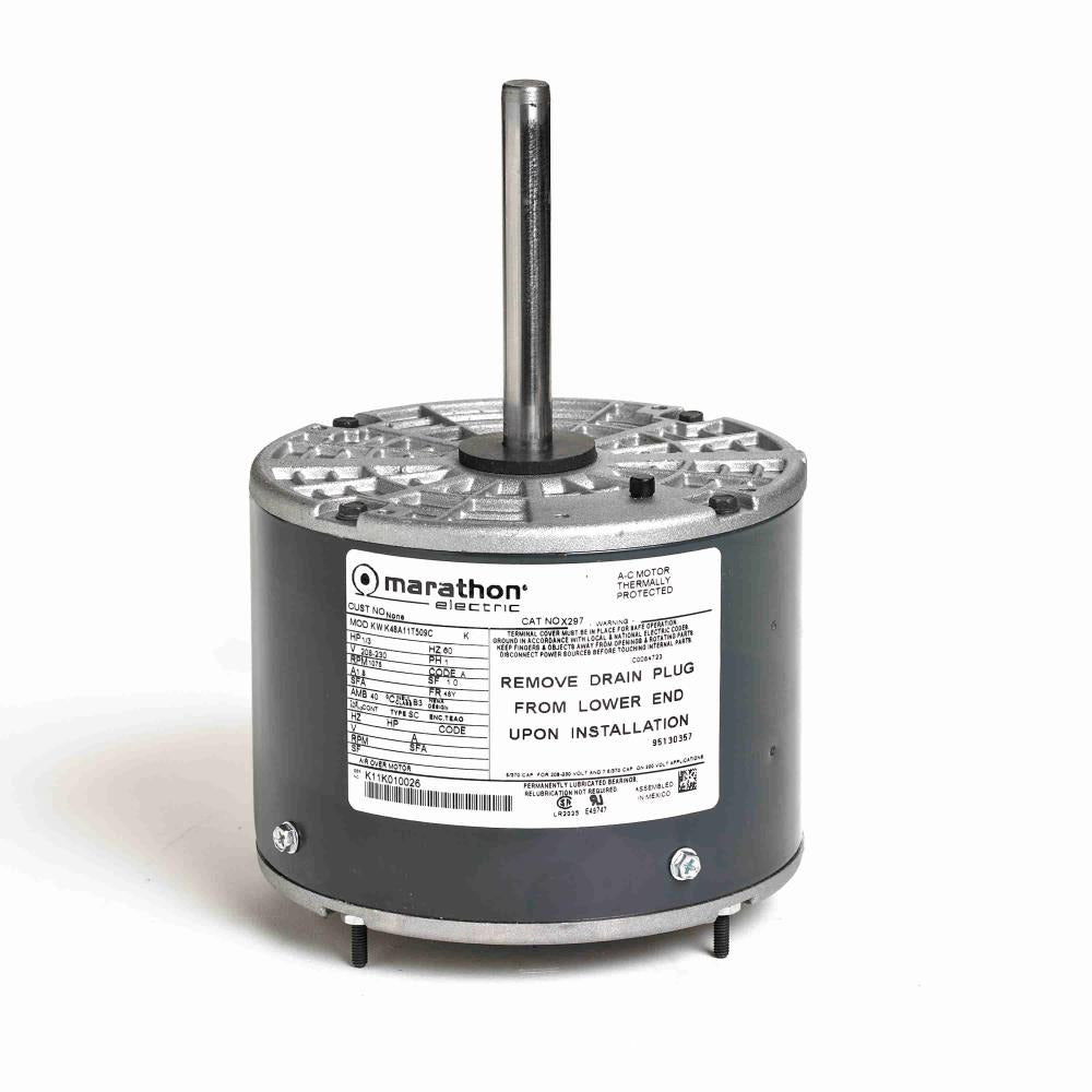 X443 Marathon Condenser Fan Motor - 1/2 HP - 1075 RPM - 208-230 V - Open Air Over