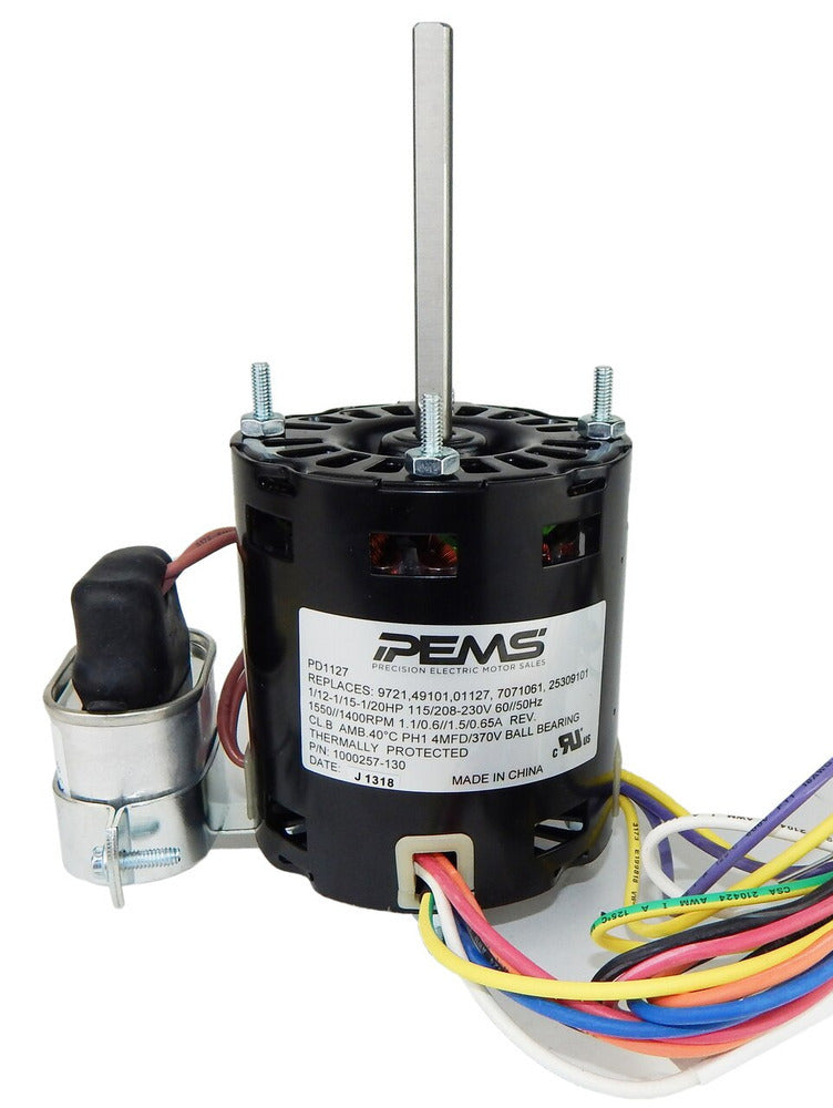 1127p - 1/6 HP | 1050 RPM | 115 V | 1 Ph | 42Y Frame | OAO | CCWLE | PSC | HVACR Direct Drive Blower | Cat 1127P | Model K048WHF4396011B
