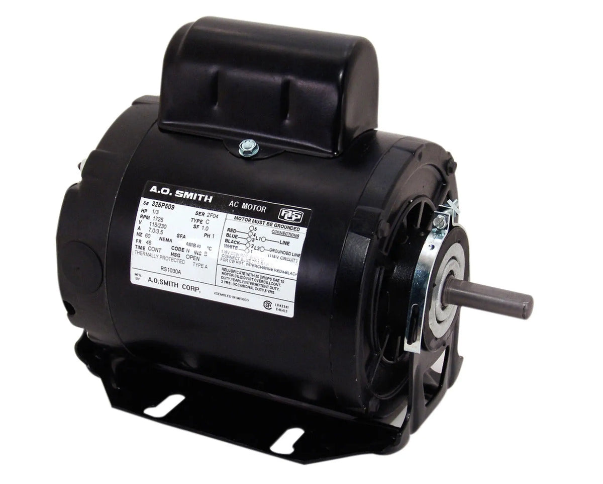 RS1030A Century Fan & Blower Motor, 1/3 HP, 1725 RPM, 115/230 V, Single Phase, 48 Frame, Open
