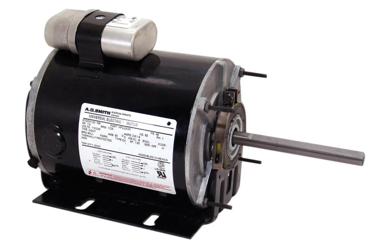 767A Century HVACR Motor 0.25 HP 1725 RPM 48Y Frame