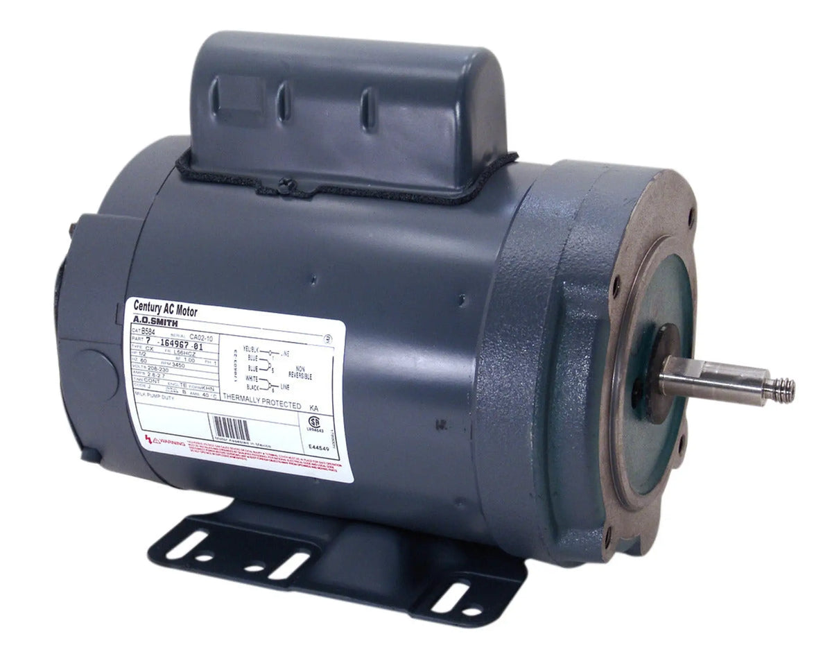 B586 Century Farm Duty Motor 1 HP 3450 RPM 56HCZ Frame