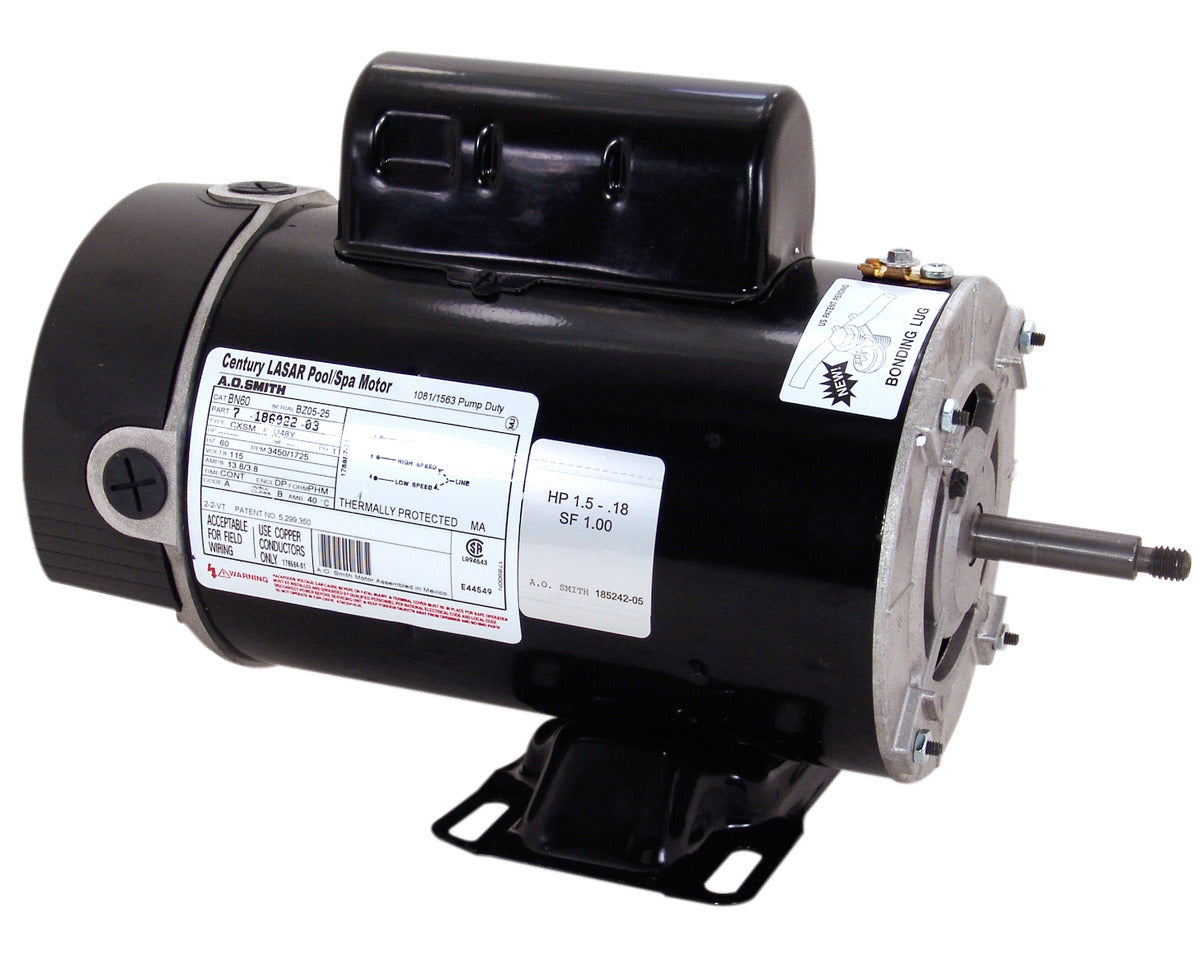 BN61 Century Pump Motor 2 HP 230V 48Y Frame