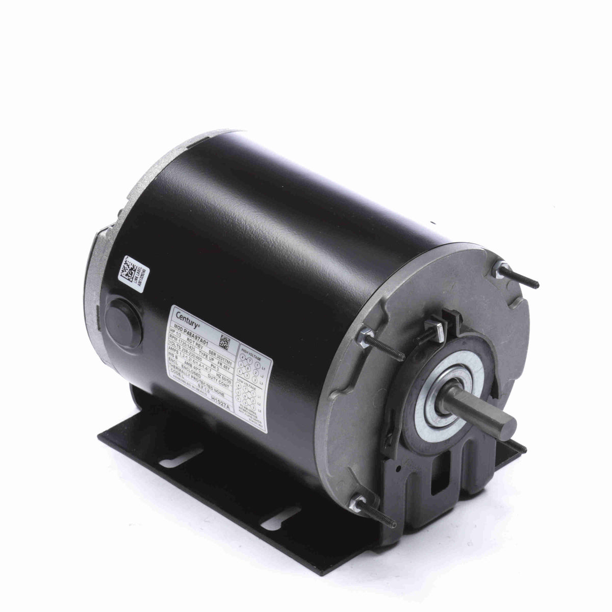 H1027A Century General Purpose Motor 0.33 HP 48Y Frame