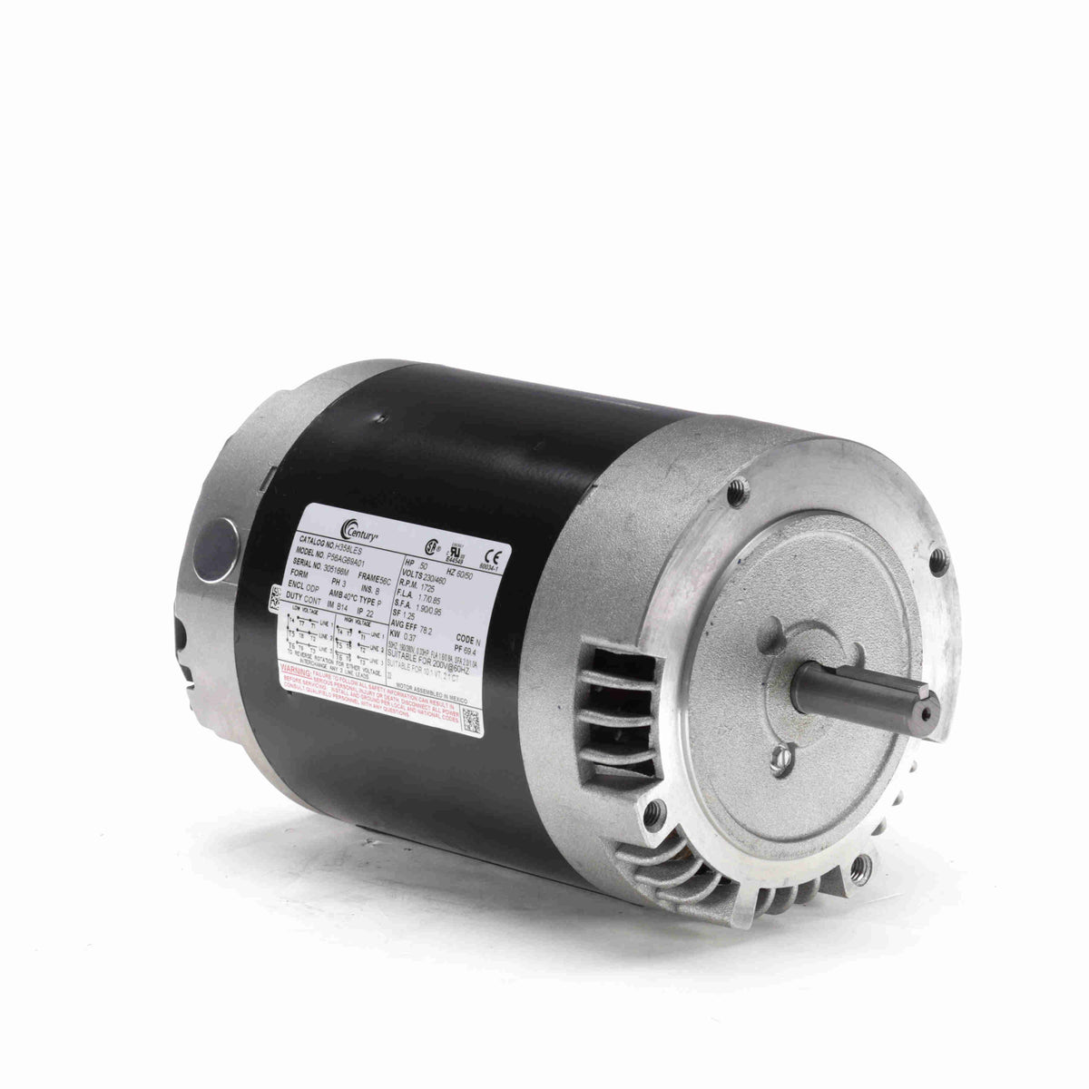 H358LES Century General Purpose Motor 0.5 HP 1725 RPM 56C Frame