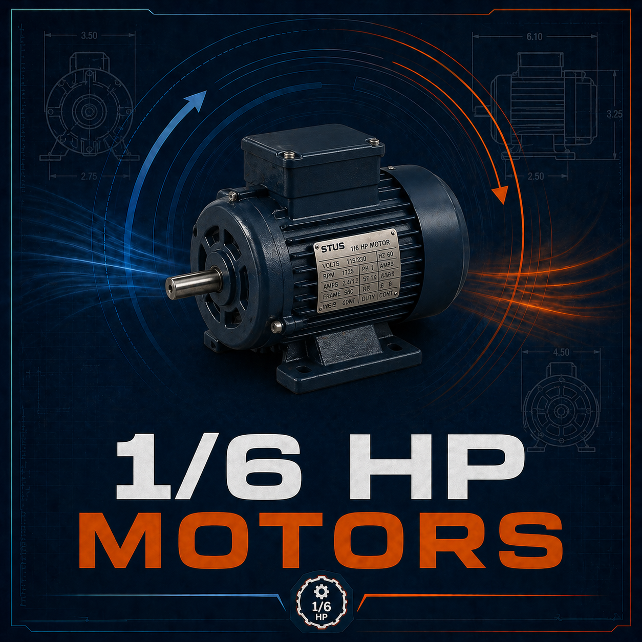1/6 HP Motors