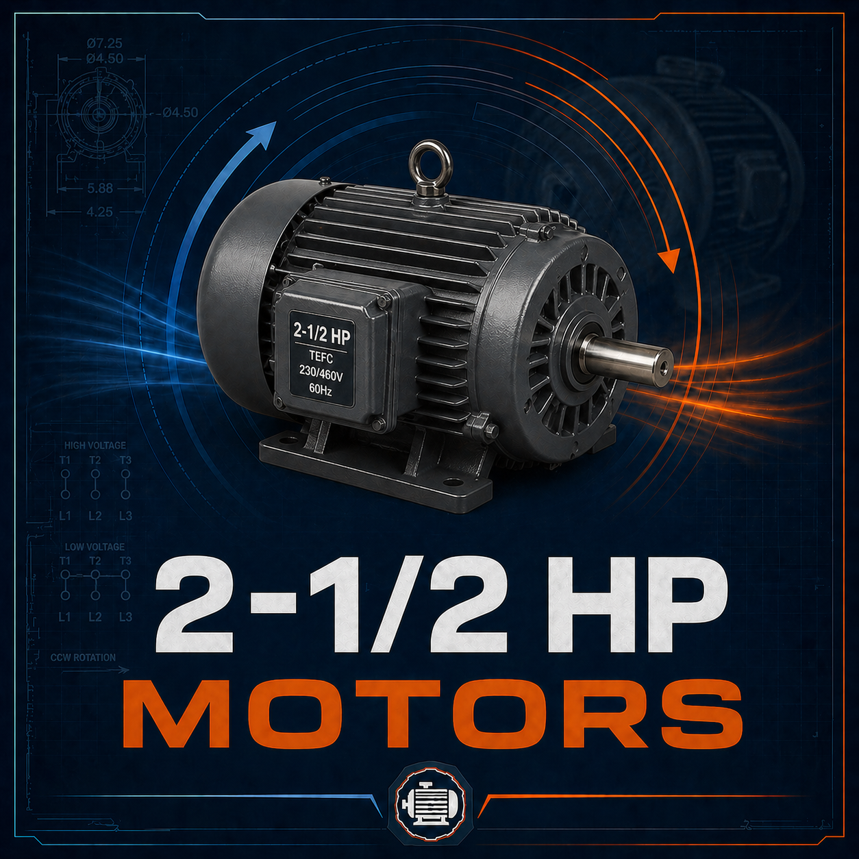 2-1/2 HP Motors