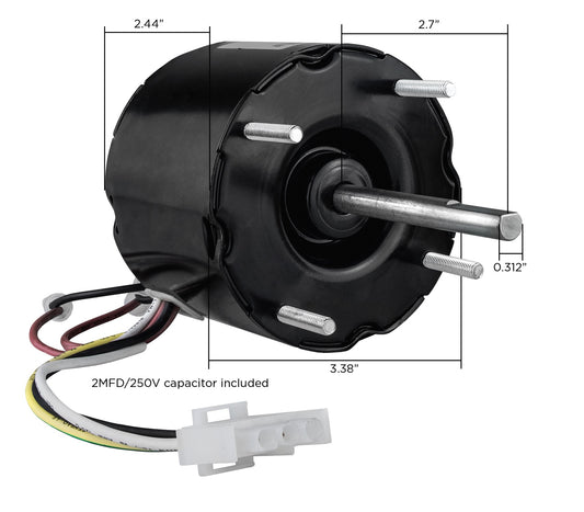 315039a - 4.5 W | 900 RPM | 115 V | 1 Ph | 3.3 in Dia | TEAO | CWSE | PSC | HVACR OEM Replacement | Cat 315039A | Model 315039A