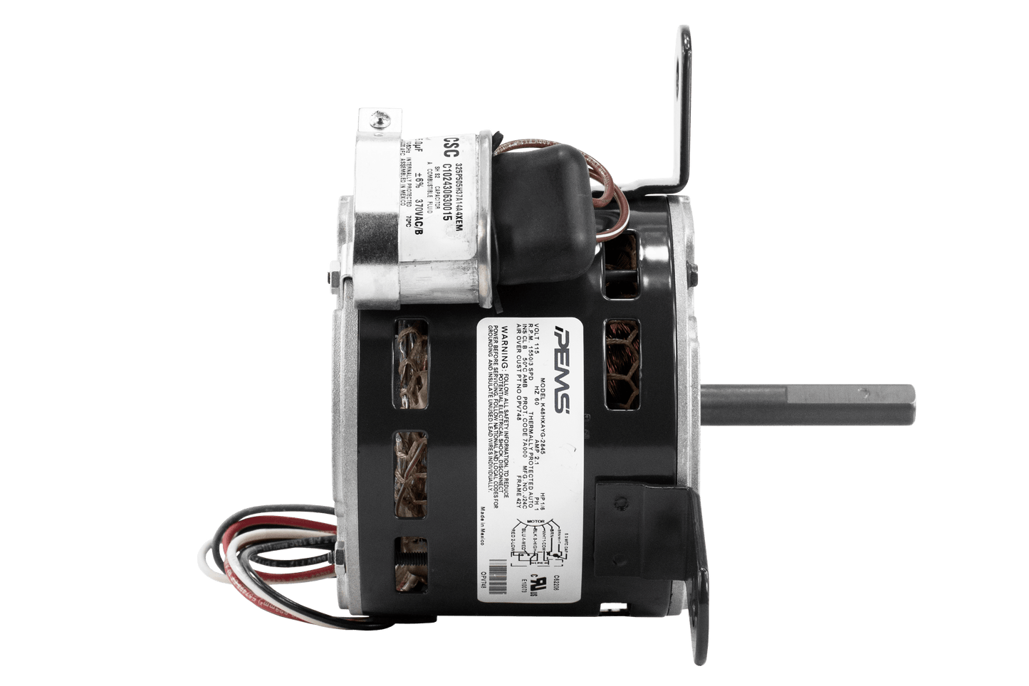 63748 - 1/6 HP | 1550 RPM | 115 V | 1 Ph | 42 Frame | OAO | CWSE | PSC | HVACR OEM Replacement | Cat 63748 | Model 63748