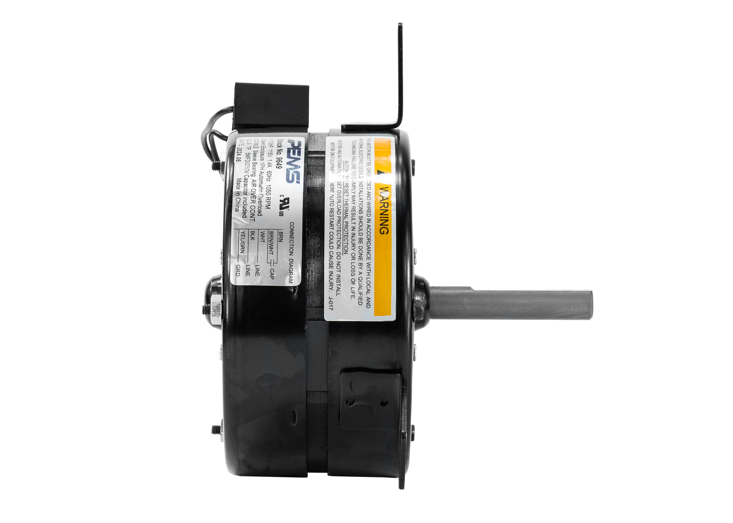 1/12 HP | 1050 RPM | 115 V | 1 Ph | 42 Frame | OAO | CWSE | PSC | HVACR OEM Replacement
