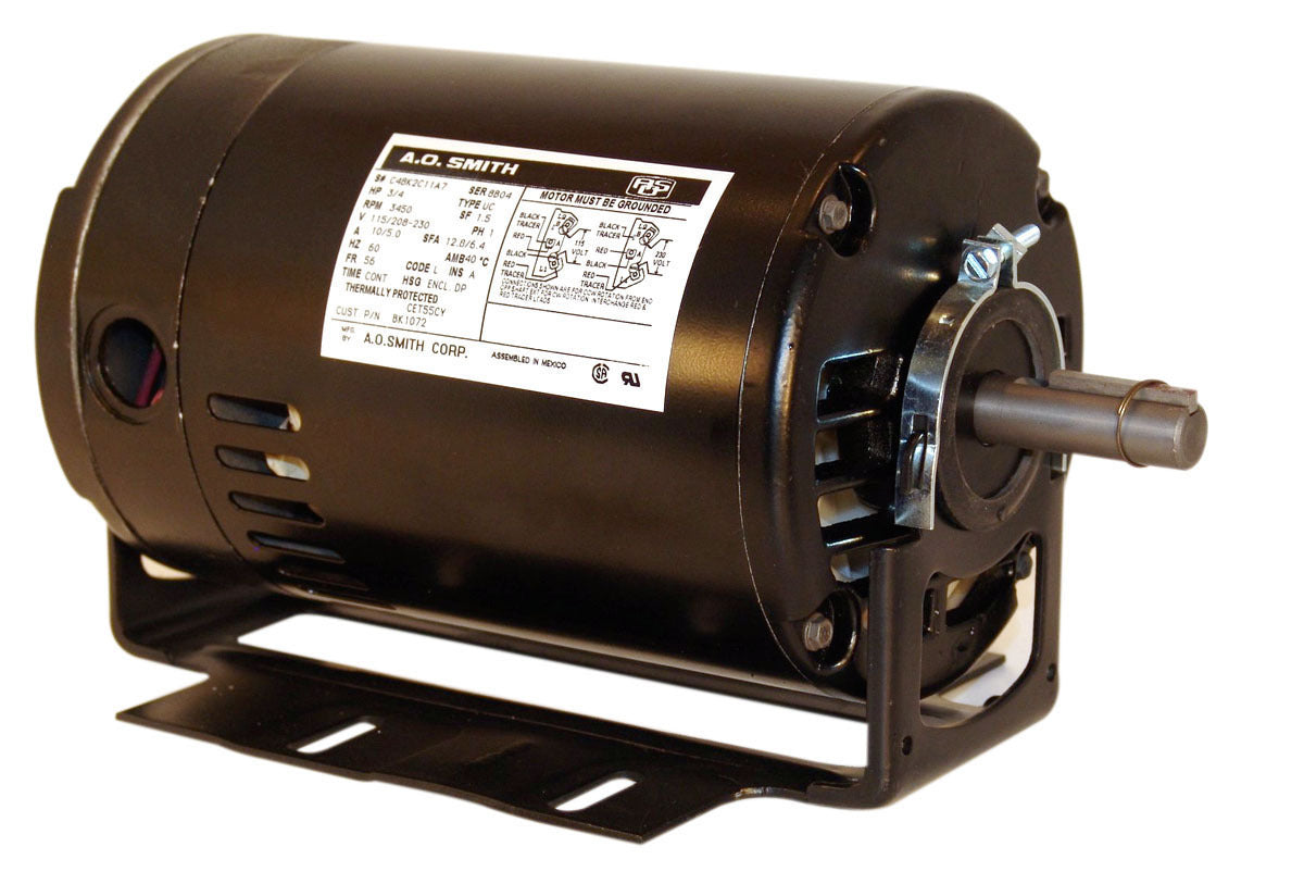 BK1072 Century HVACR Motor 0.75 HP 3450 RPM 56 Frame