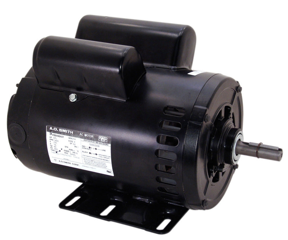 cp1502l - 5 HP | 3450 RPM | 230 V | 1 Ph | 56HZ Frame | ODP | Reversible | Capacitor Start Capacitor Run | Definite Purpose Air Compressor | Cat CP1502L | Model CP1502L