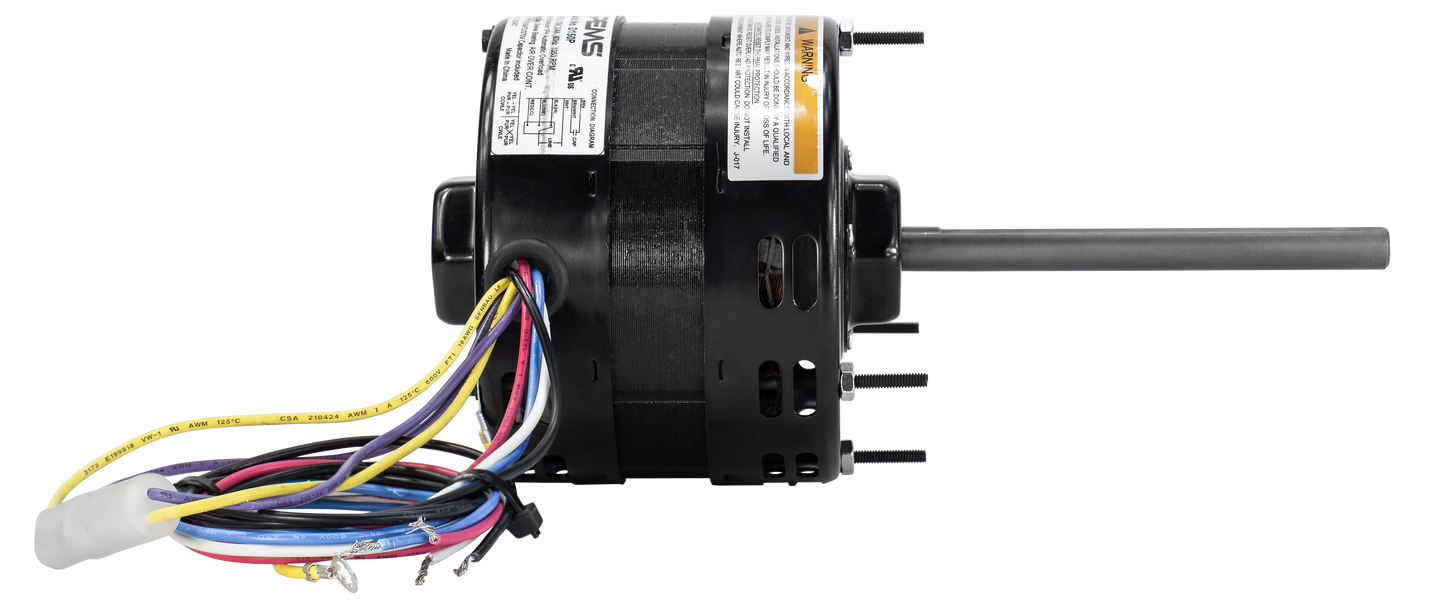 d150p - 1/4 HP | 1050 RPM | 115 V | 1 Ph | 42 Frame | OAO | Reversible | PSC | HVACR Direct Drive Blower | Cat D150P | Model D150P