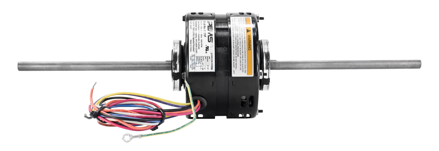 d221p - 1/6 HP | 1600 RPM | 115 V | 1 Ph | 42 Frame | OAO | Dual Shaft | PSC | HVACR Fan Coil/Air Conditioner | Cat D221P | Model D221P