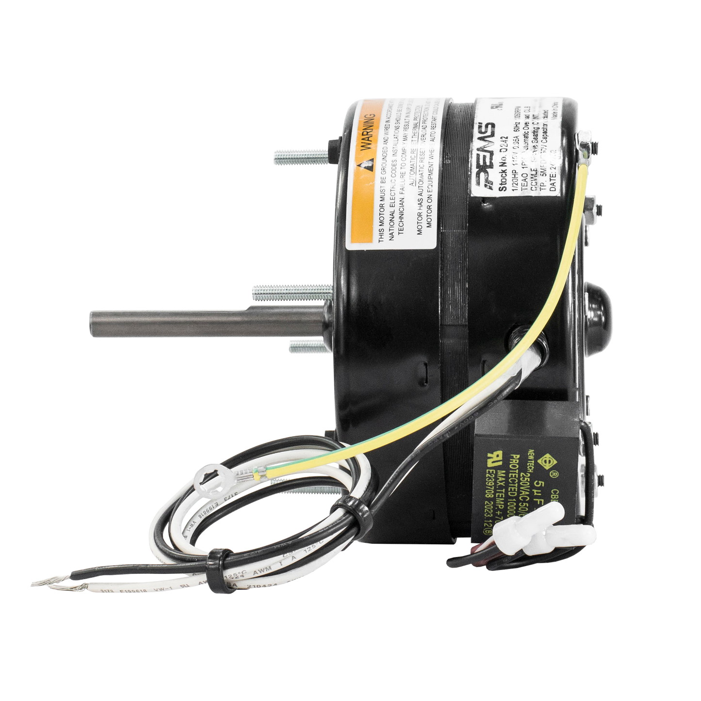d242 - 1/20 HP | 1050 RPM | 115 V | 1 Ph | 42 Frame | TEAO | CCWLE | PSC | HVACR Direct Drive Blower | Cat D242 | Model D242