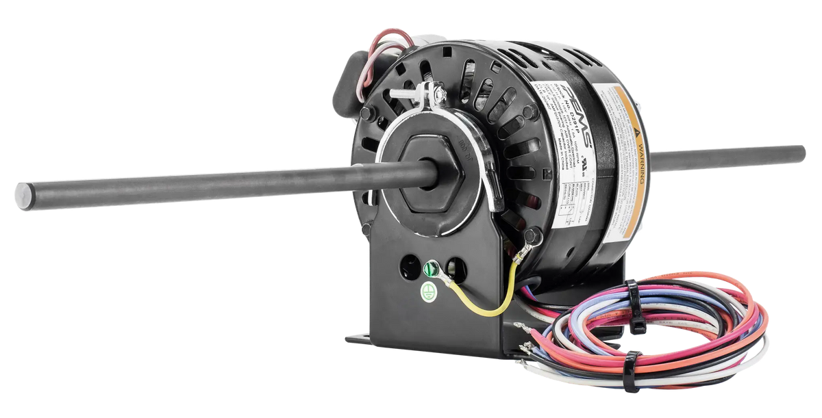 d291p - 1/10 HP | 1050 RPM | 115 V | 1 Ph | 42 Frame | OAO | Dual Shaft | PSC | HVACR Fan Coil/Air Conditioner | Cat D291P | Model D291P
