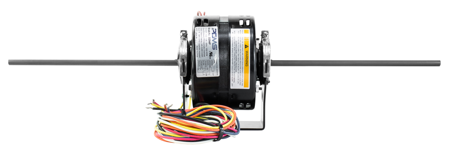 d294p - 1/10 HP | 1050 RPM | 115 V | 1 Ph | 42 Frame | OAO | Dual Shaft | PSC | HVACR Fan Coil/Air Conditioner | Cat D294P | Model D294P