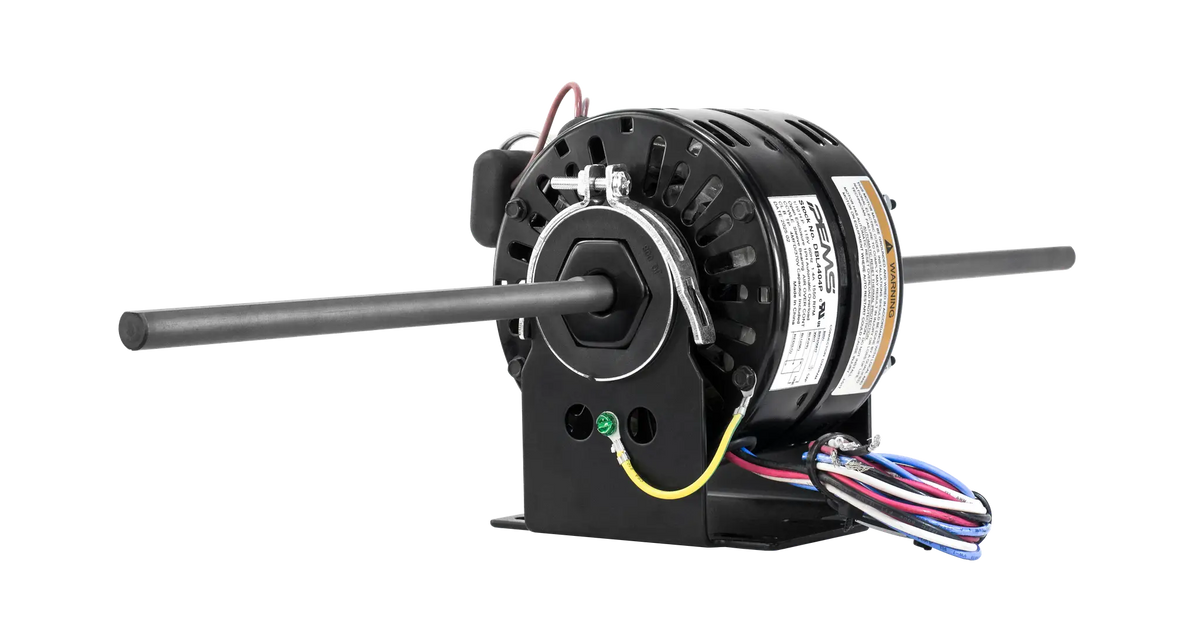 dbl4404p - 1/10 HP | 1550 RPM | 115 V | 1 Ph | 42 Frame | OAO | Dual Shaft | PSC | HVACR Fan Coil/Air Conditioner | Cat DBL4404P | Model DBL4404P