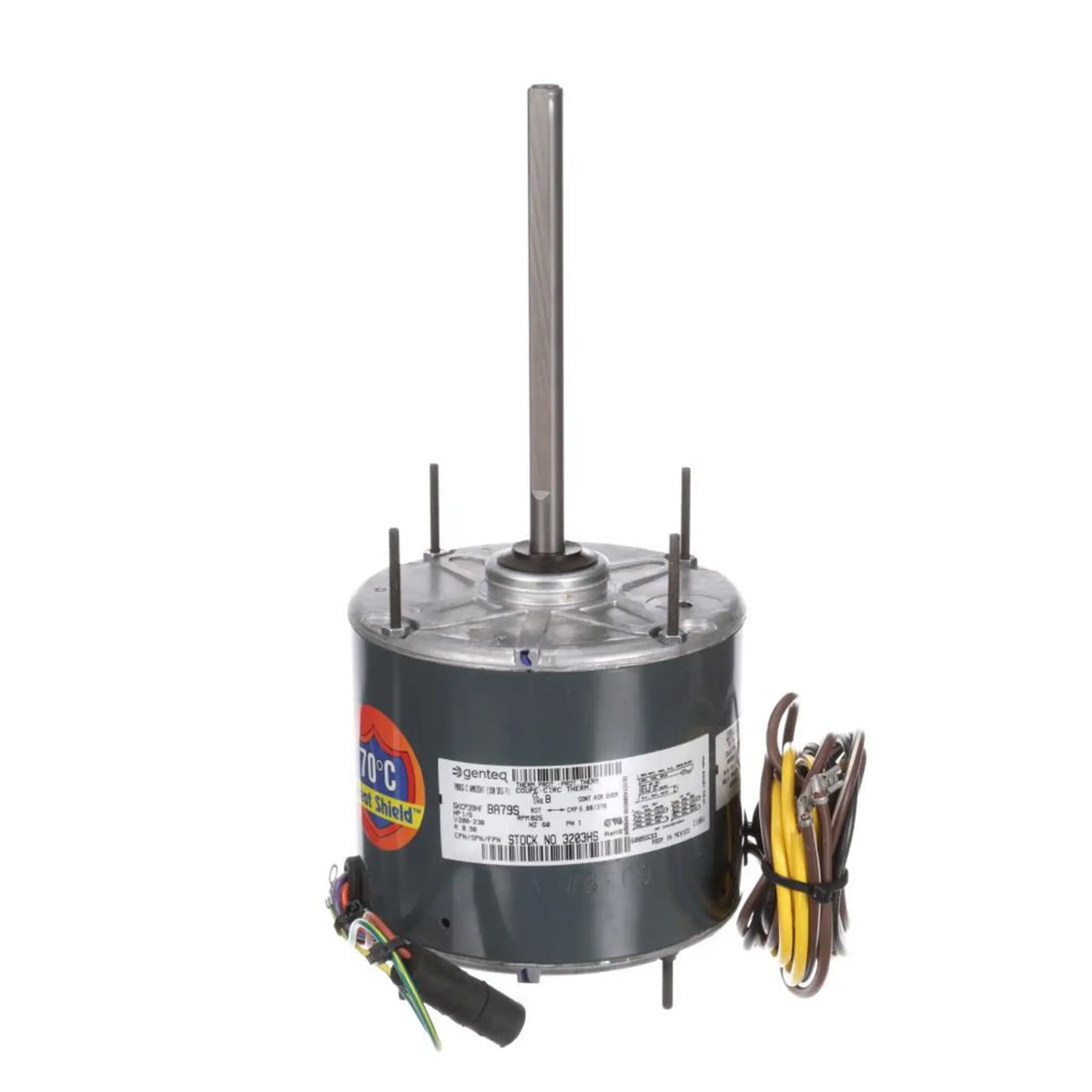 GE Commercial Motors HEAT SHIELD Condenser Fan Motor, 1/6 HP, 208-230 V, 825 RPM, 1 Speed - 3203HS