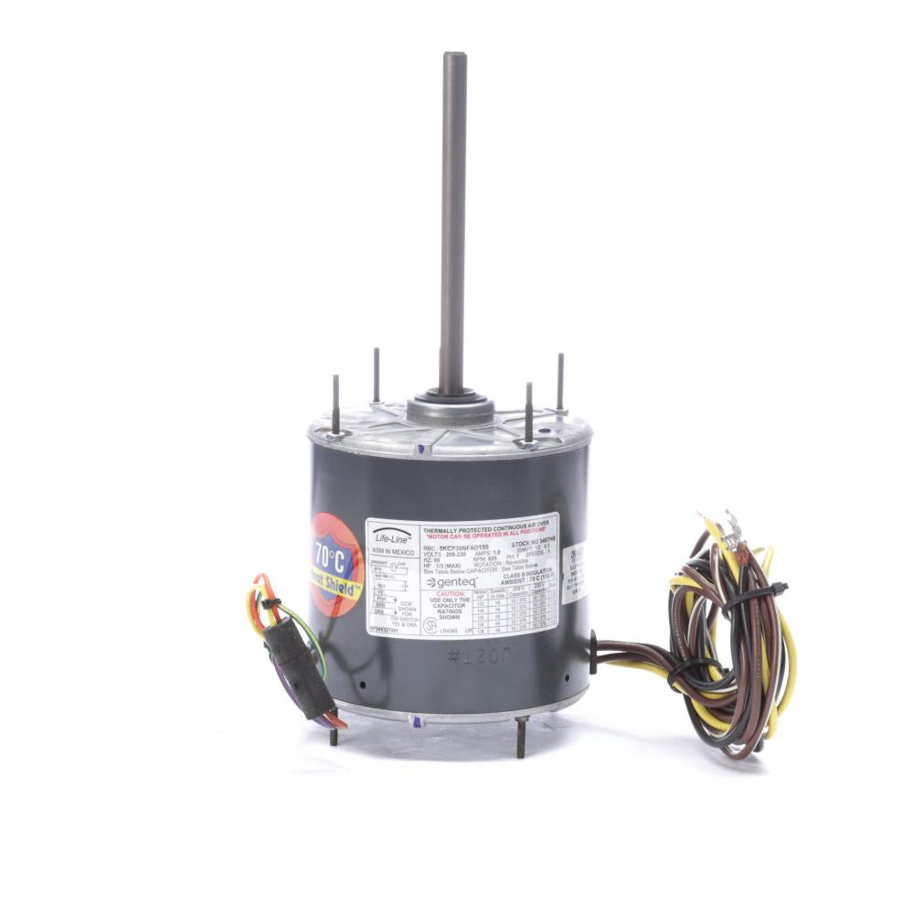 3457HS Genteq HVACR Motor 0.33 HP 825 RPM 48 Frame