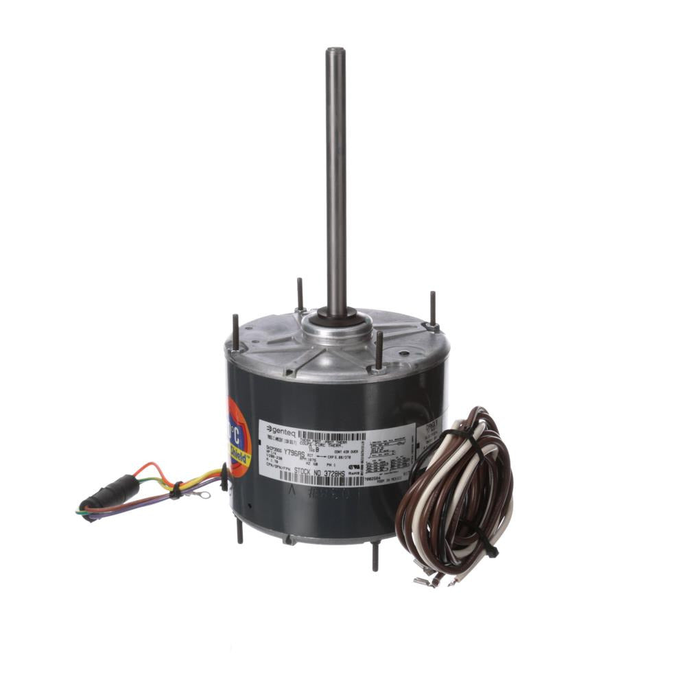 3728HS Genteq HVACR Motor 0.25 HP 1075 RPM 48 Frame