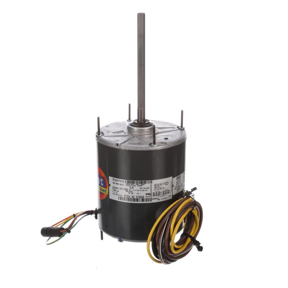 Genteq HEAT SHIELD® Condenser Fan Motor, 3/4 HP, 1 Ph, 60 Hz, 208-230 V, 1075 RPM, 1 Speed, 48 Frame, TEAO - 3735HS