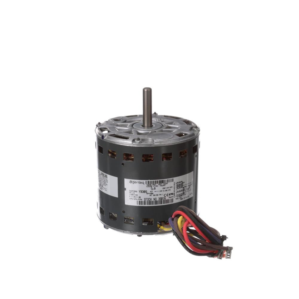 Genteq OEM Replacement Motor, 1/3 HP, 1 Ph, 60/50 Hz, 200/230 V, 900 RPM, 2 Speed, 48 Frame, OPAO - 3S016