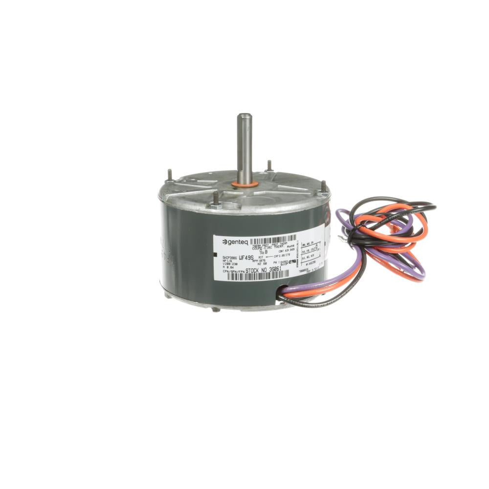 Genteq OEM Replacement Motor, 1/6 HP, 1 Ph, 60 Hz, 208-230 V, 1075 RPM, 1 Speed, 48 Frame, TEAO - 3S061