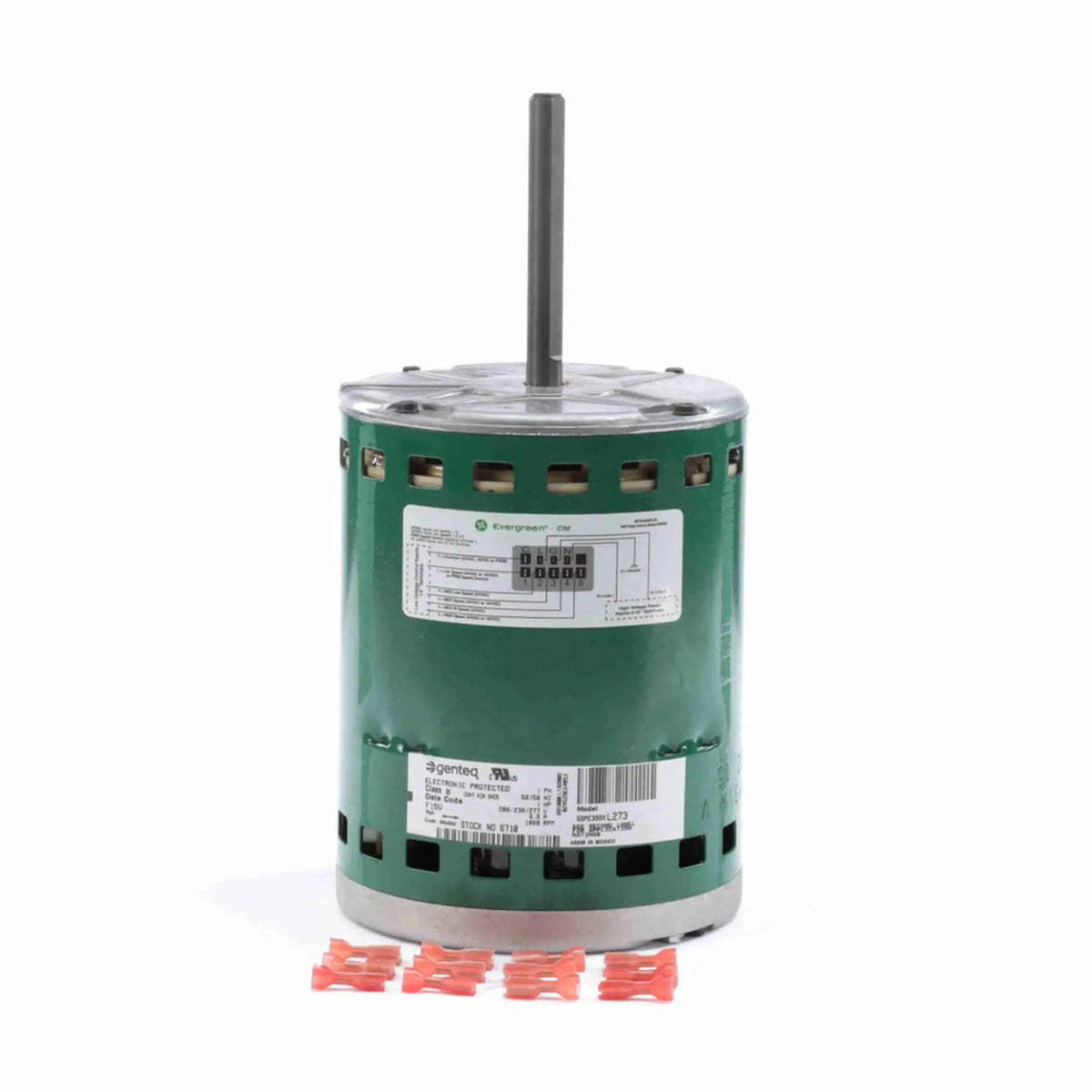 6710 Genteq HVACR Motor 1 HP 1075 RPM 48 Frame