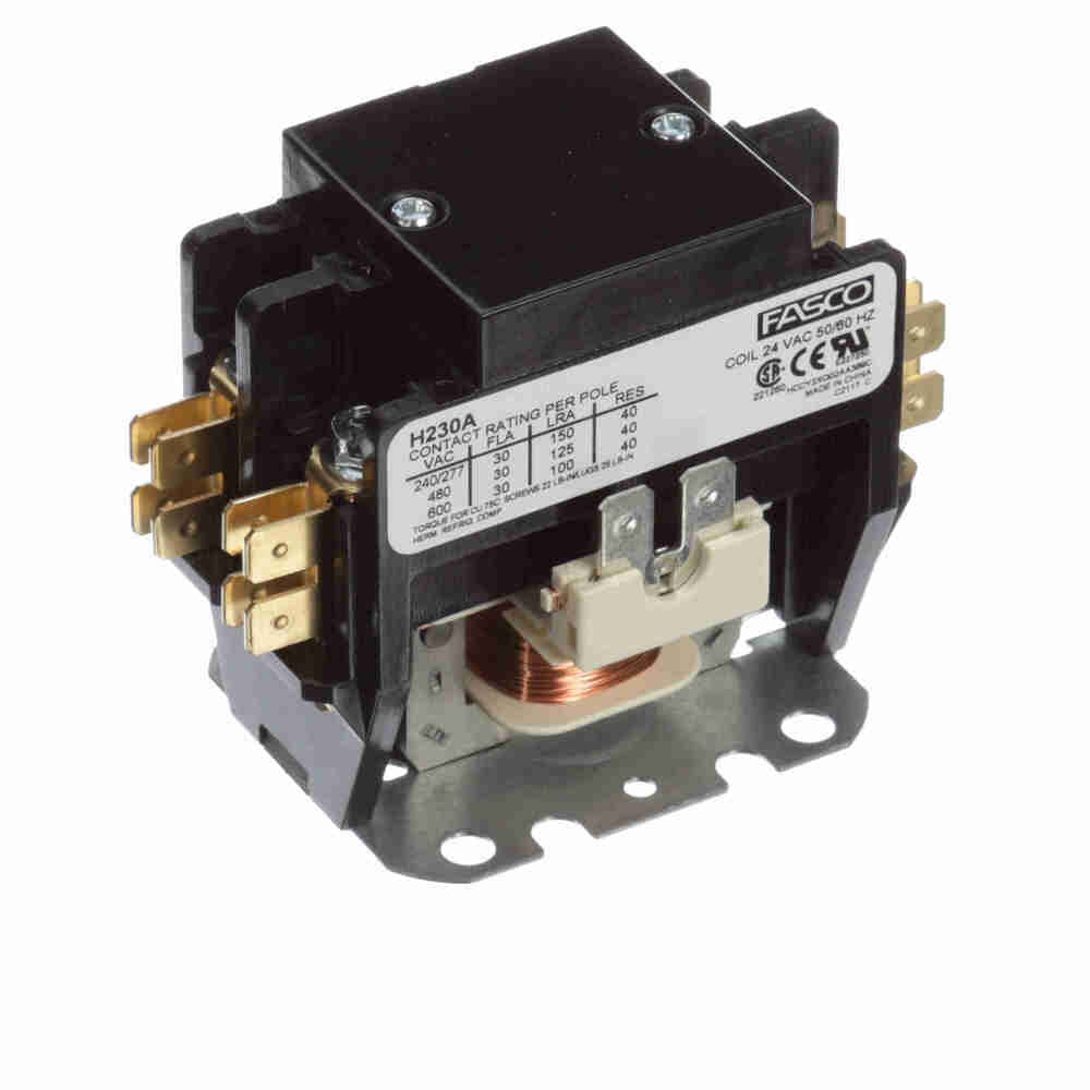 H230A – 2-Pole 30 Amp Contactor | 24V Coil