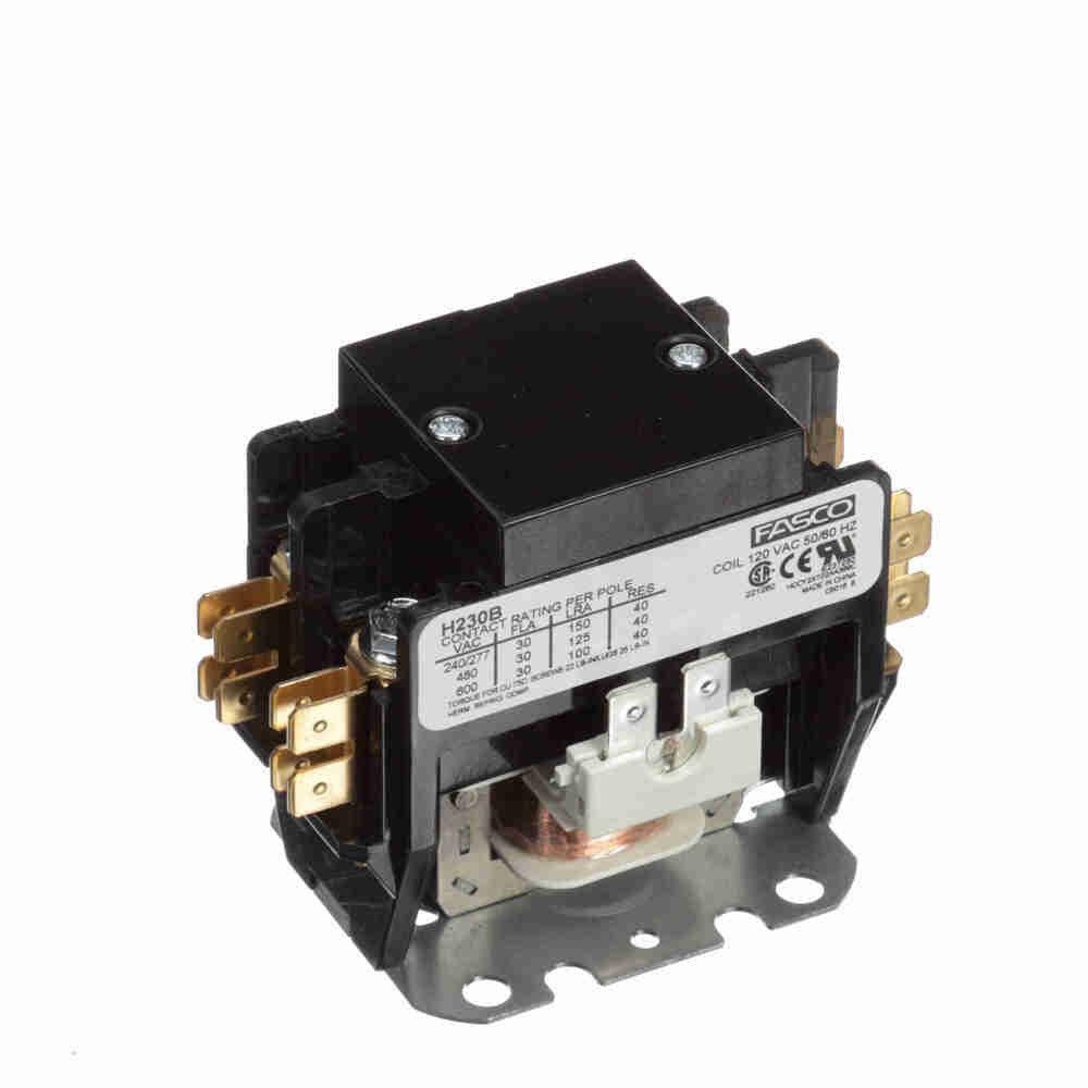 H230B – 2-Pole 30 Amp Contactor | 120V Coil