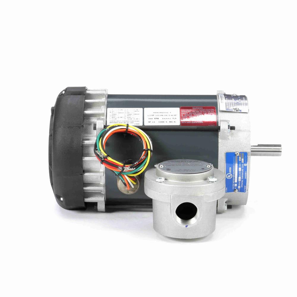 G854 Leeson Explosion Proof Motor 0.5 HP 3450 RPM 56C Frame