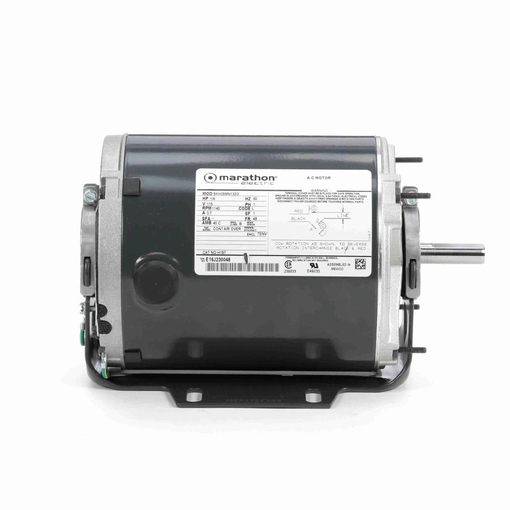 mh197 - 1/6 HP | 1140 RPM | 115 V | 1 Ph | 48Z Frame | TENV | Reversible | Split Phase | Farm Duty Agricultural Fan | Cat H197