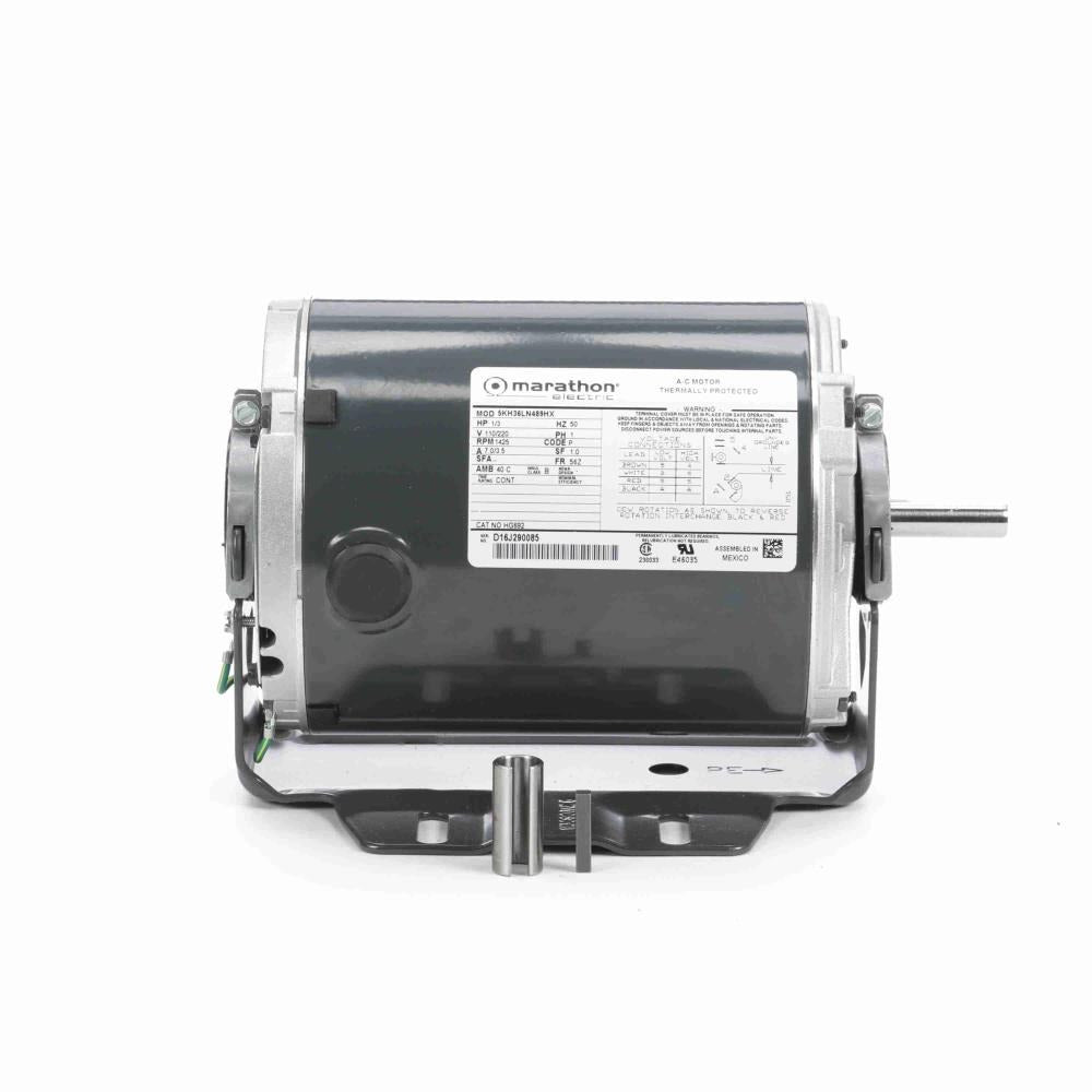 MHG692 Marathon General Purpose Motor, 1/3 HP, 1425 RPM, 110/220 V, Single Phase, 56Z Frame, ODP