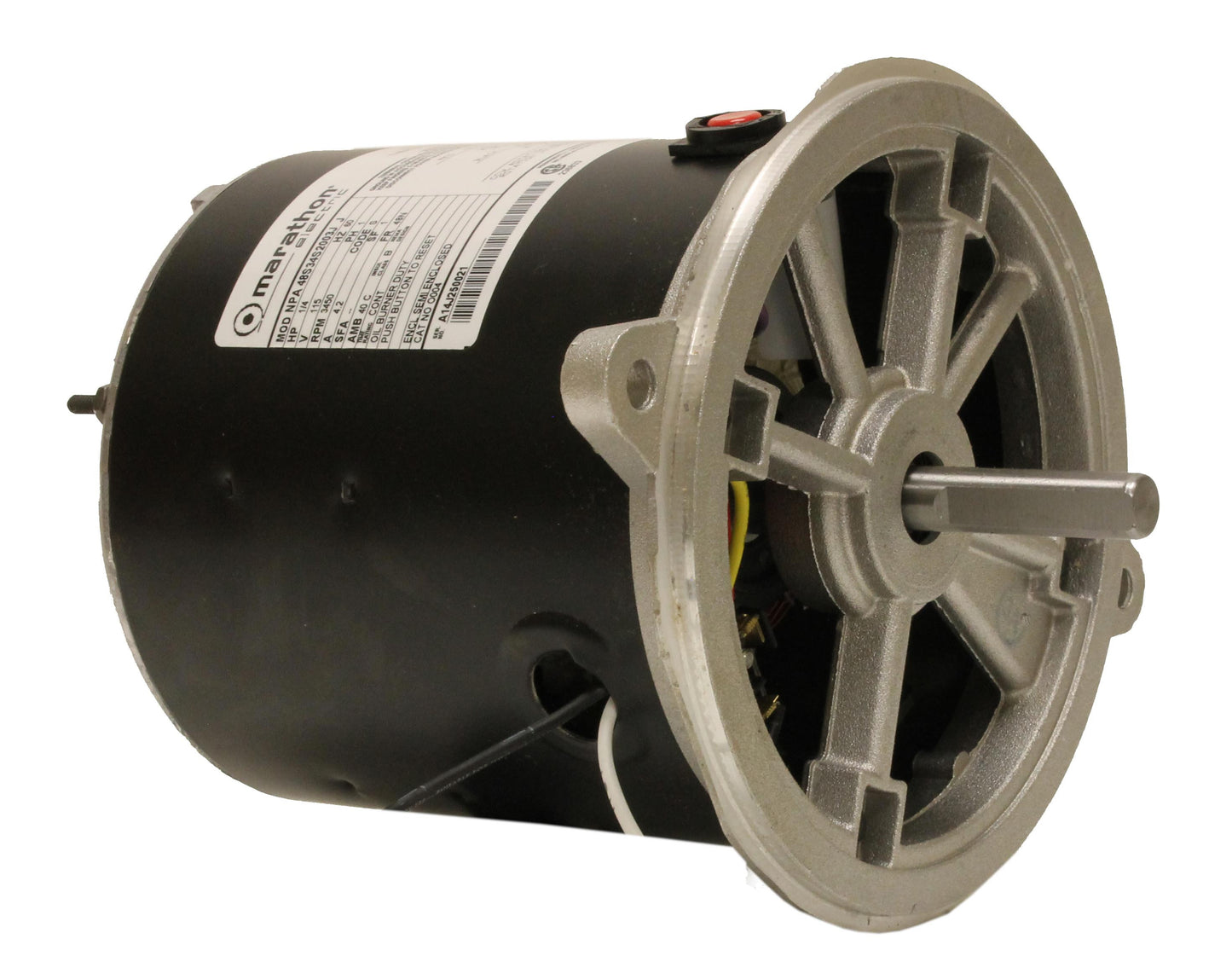 mo004 - 1/4 HP | 3450 RPM | 115 V | 1 Ph | 48NZ Frame | Semi Enclosed | Reversible | Split Phase | HVACR Oil Burner | Cat O004 | Model 48S34S2003J