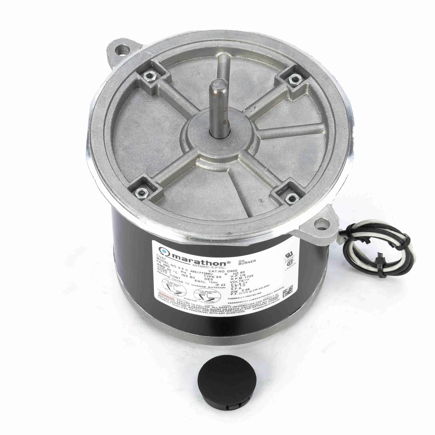 mo600 - 1/8 HP | 1725 RPM | 115 V | 1 Ph | 48N Frame | TENV | Reversible | Split Phase | HVACR Oil Burner | Cat O600