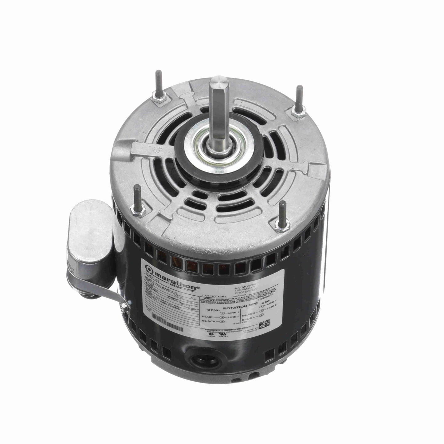 mx261 - 1/8 HP | 825 RPM | 115 V | 1 Ph | 48Y Frame | OAO | Reversible | PSC | HVACR OEM Replacement | Cat X261