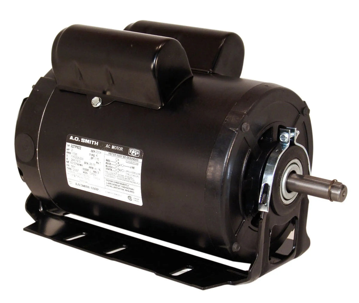 RB1154AV1 Century Fan & Blower Motor, 1-1/2 HP, 1725/1425 RPM, 115/208-230 V, Single Phase, 56H Frame, Open