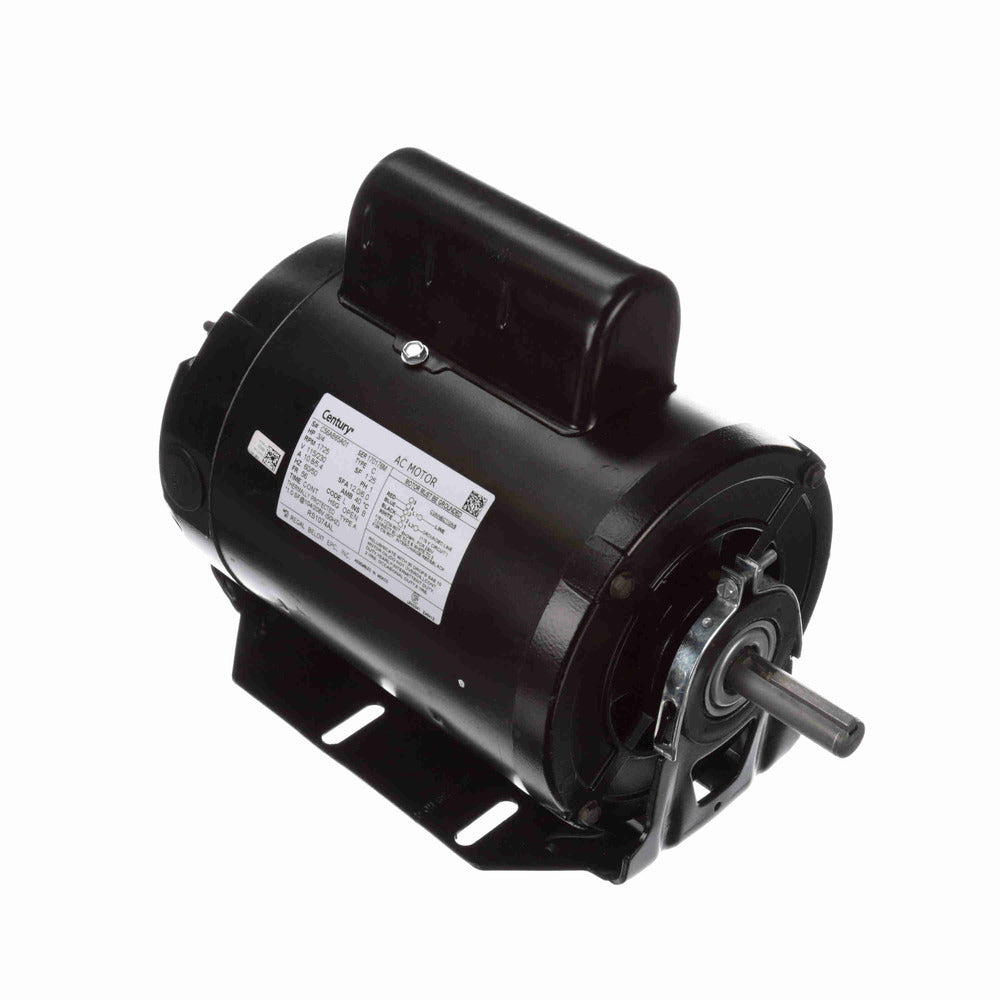 RS1074AL Century HVACR Motor 0.75 HP 1725 RPM 56 Frame